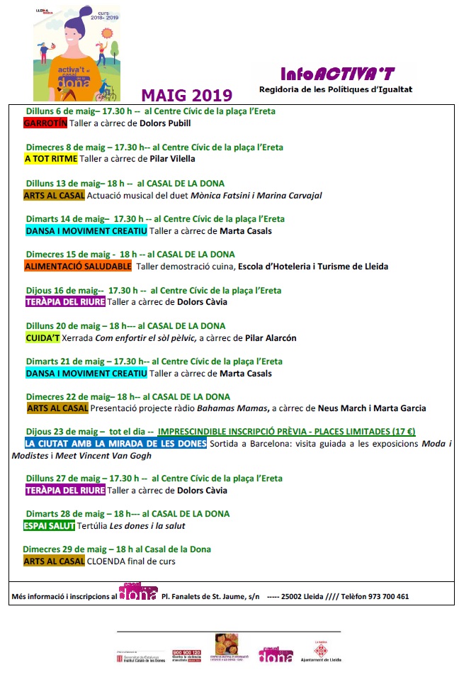 cusos de maig 2019
