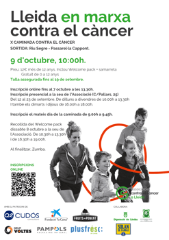 Lleida en marxa contra el càncer ( apuntat i participa )