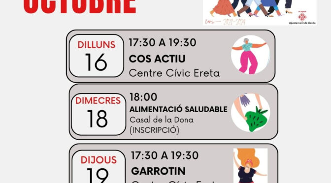 PROPERES ACTIVITA`T OCTUBRE