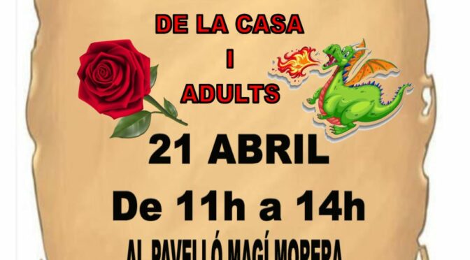 MANUALITATS SANT JORDI PER ELS PETITS DE LA CASA I ADULTS